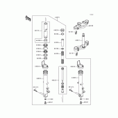 Схема вузла: Вилка передньої осі для Kawasaki ZR750 ZR-7