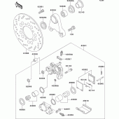 Схема узла: Задний тормозной суппорт для Kawasaki ZX750 ZXR750