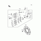 Схема узла: Передний тормоз (KLX250-H3‾H5) для Kawasaki KLX250 KLX250