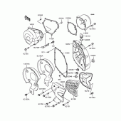 Схема узла: Крышка двигателя для Kawasaki ZR400 ZRX-II