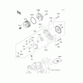 Схема вузла: Масляний насос & Масляний фільтр для Kawasaki KLX250 D-Tracker X