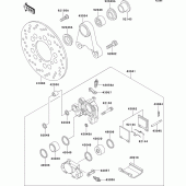 Схема узла: Задний тормоз для Kawasaki ZX750 ZXR750