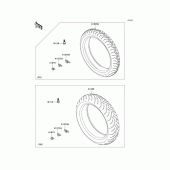 Схема вузла: Колеса (Шини) для Kawasaki KLE650 Versys 650 ABS
