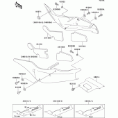 Схема узла: Side cover/chain case(zx750-j2) для Kawasaki ZX750 ZXR750