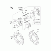 Схема узла: Передний тормоз для Kawasaki VN1700 Vulcan 1700 Vaquero