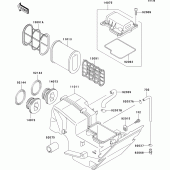 Схема узла: Воздушный фильтр для Kawasaki EL250 Eliminator 252
