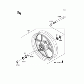 Схема вузла: Ступиця переднього колеса для Kawasaki ZX1000 Z1000SX ABS