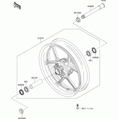 Схема вузла: Ступиця переднього колеса для Kawasaki ZX636 Ninja ZX-6R ABS