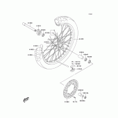 Схема вузла: Ступиця переднього колеса для Kawasaki KLX400 KLX400R