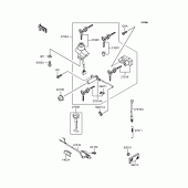 Схема узла: Замок зажигания (ZR1100-A3 - A5) для Kawasaki ZR1100 Zephyr 1100