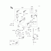 Схема узла: Замок зажигания для Kawasaki EX500 GPZ500S