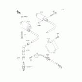 Схема узла: Система зажигания для Kawasaki EX500 GPZ500S