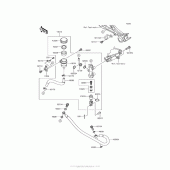 Схема узла: Задний тормозной цилиндр для Kawasaki EX300 Ninja 300