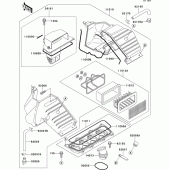 Схема вузла: Повітряний фільтр Kawasaki ZX400 ZXR400