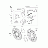 Схема вузла: Front brake(b7f/b8f) для Kawasaki KLE650 Versys 650