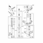 Схема вузла: Вилка передньої осі (EL250A-047161) для Kawasaki EL250 Eliminator 250LX