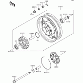 Схема узла: Ступица заднего колеса для Kawasaki VN1500 VN1500 Classic Tourer
