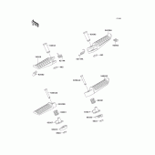 Схема узла: Подножки для Kawasaki ZX600 ZZ-R600