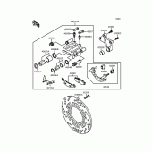 Схема вузла: Заднє гальмо для Kawasaki ZX900 GPZ900R