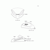 Схема узла: Наклейки (Эбони; LDF) для Kawasaki EX250 Ninja 250