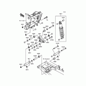 Схема вузла: Задня підвіска\Амортизатор для Kawasaki EX250 Ninja 250