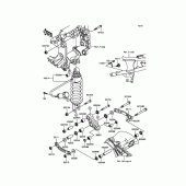 Схема вузла: Підвіска/задній амортизатор для Kawasaki ZG1400 Concours 14 ABS
