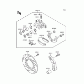 Схема вузла: Заднє гальмо (ZR400-C1C4) для Kawasaki ZR400 Zephyr