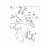 Схема вузла: Заднє гальмо для Kawasaki KLX650 KLX650 Motard