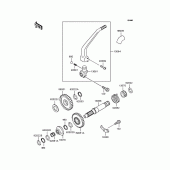 Схема вузла: Kickstarter mechanism для Kawasaki KLX300R
