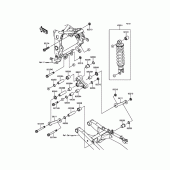Схема вузла: Підвіска/задній амортизатор для Kawasaki BX250 NINJA 250SL ABS