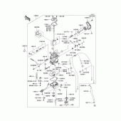 Схема узла: Карбюратор(1/3) для Kawasaki KX250/ KX252 KX250F