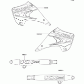 Схема узла: Наклейки для Kawasaki KX125