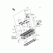 Схема вузла: Головка циліндра для Kawasaki ZR1000 Z1000 ABS