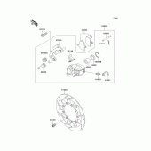 Схема узла: Передний тормоз для Kawasaki KL650 KLR650