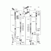 Схема вузла: Вилка передньої осі для Kawasaki KX450 KX450F