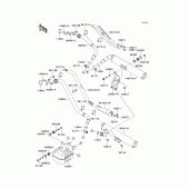 Схема вузла: Вихлопна система (1/2) для Kawasaki VN1600 Vulcan 1600 Mean Streak