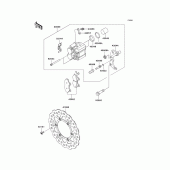 Схема узла: Передний тормоз для Kawasaki KLX140 KLX140