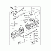 Схема узла: Карбюратор (- ZRT10A-027059) для Kawasaki ZR1100 Zephyr 1100
