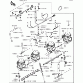 Схема вузла: Карбюратор(1/4) для Kawasaki ZR750 Zephyr
