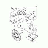 Схема вузла: Заднє гальмо для Kawasaki EX300 Ninja 300 ABS