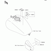 Схема вузла: Інформаційні наклейки для Kawasaki VN1600 VN1600 Mean Streak