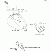 Схема вузла: Інформаційні наклейки (faf-fcf) для Kawasaki VN1700 VN1700 Classic ABS