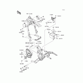Схема вузла: Кріплення двигуна для Kawasaki VN1600 Vulcan 1600 Nomad