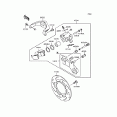 Схема вузла: Заднє гальмо для Kawasaki KLX250 D-Tracker