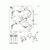 Схема вузла: Замок запалювання для Kawasaki BN125 Eliminator