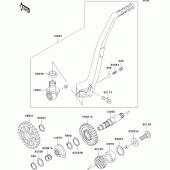 Схема узла: Kickstarter mechanism для Kawasaki KX250/ KX252 KX250