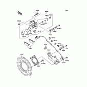 Схема узла: Задний тормоз для Kawasaki KLZ1000 Versys 1000