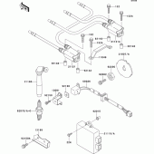 Схема вузла: Система запалювання для Kawasaki ZX1100 GPZ1100