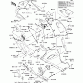 Схема вузла: Нижній обтічник для Kawasaki ZX636 Ninja ZX-6R