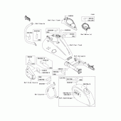 Схема узла: Информационные наклейки (1/2) для Kawasaki VN1600 Vulcan 1600 Nomad